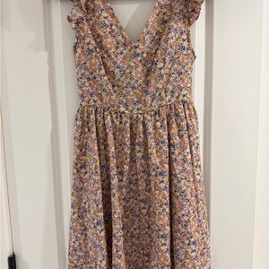 SHEIN Multicolor Floral Ruffle Dress